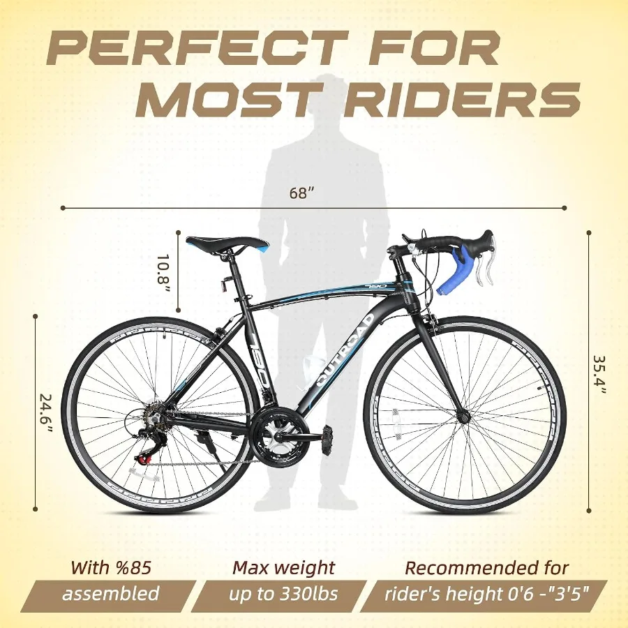 700C Wheel 21/14 Speed Road Bi - Carbon Bike Frame 评论和价格